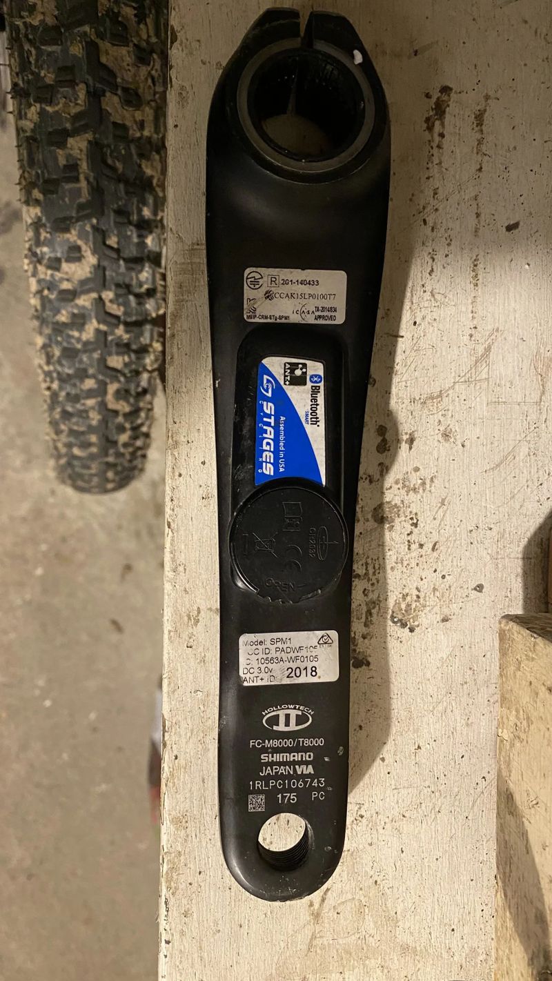 Levá klika Shimano XT M8000 s wattmetrem Stages