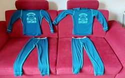 2 ks Sensor Double Face SET Wild dětský triko dl. rukáv + spodky safír vel. 130 cm