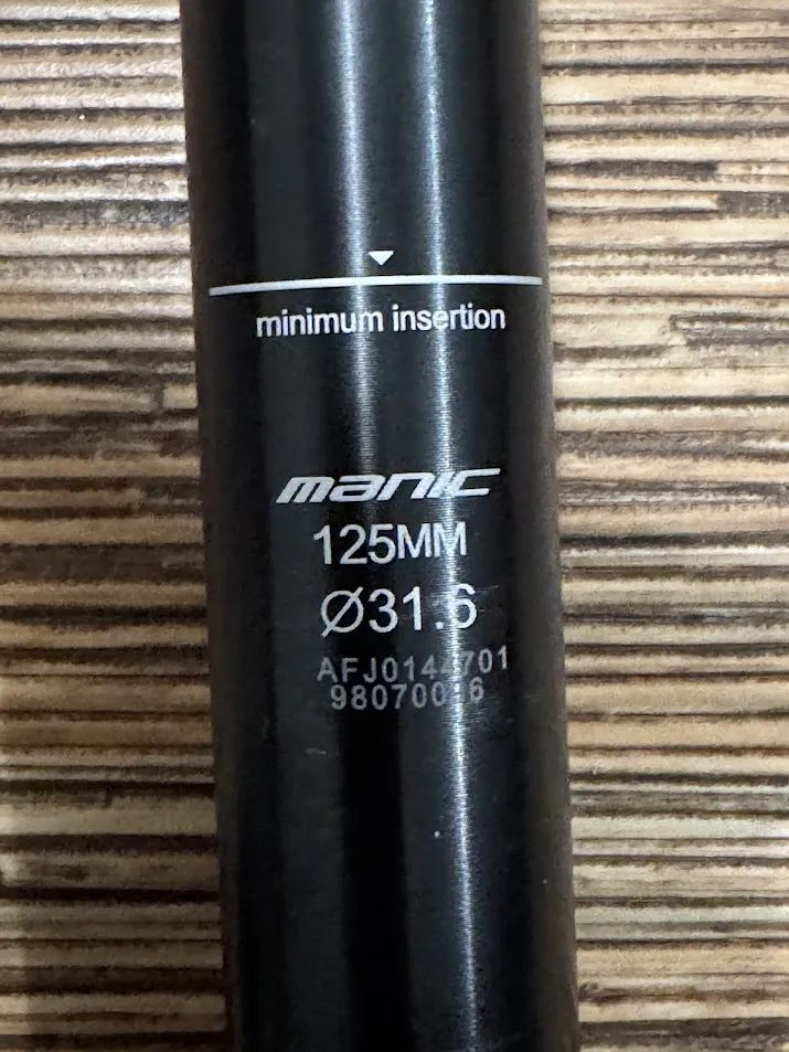 Teleskopická sedlovka X-Fusion Manic 31,6 mm délka 125 mm, včetně páčky