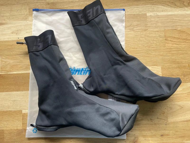 Santini windproof návleky + větrovka Santini Redux s kožíškem