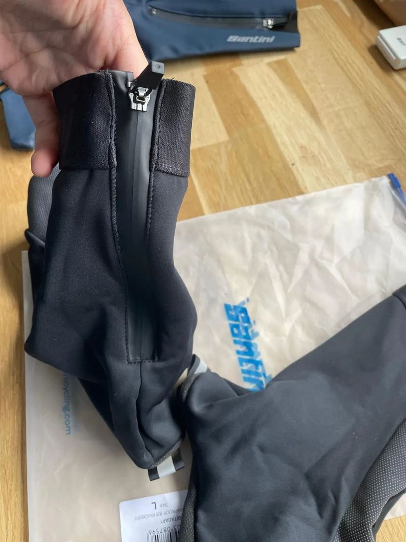 Santini windproof návleky + větrovka Santini Redux s kožíškem