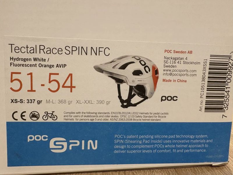 Cyklistická helma POC Tectal Race SPIN NFC