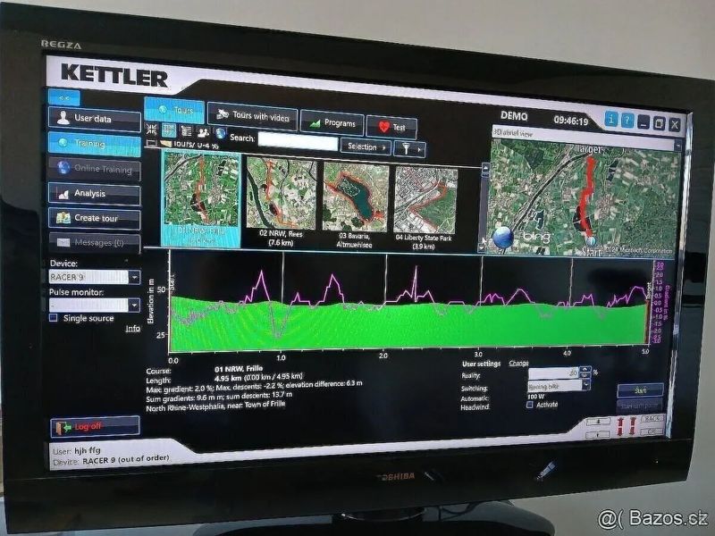 Kettler Racer s, Cyklotrenažér + SW KWT a hrudní pás 