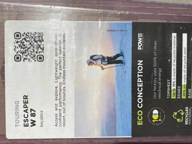 Skialpy, nové lyže a nové pásy, Rossignol ESCAPER W 87. Chybně koupená délka.