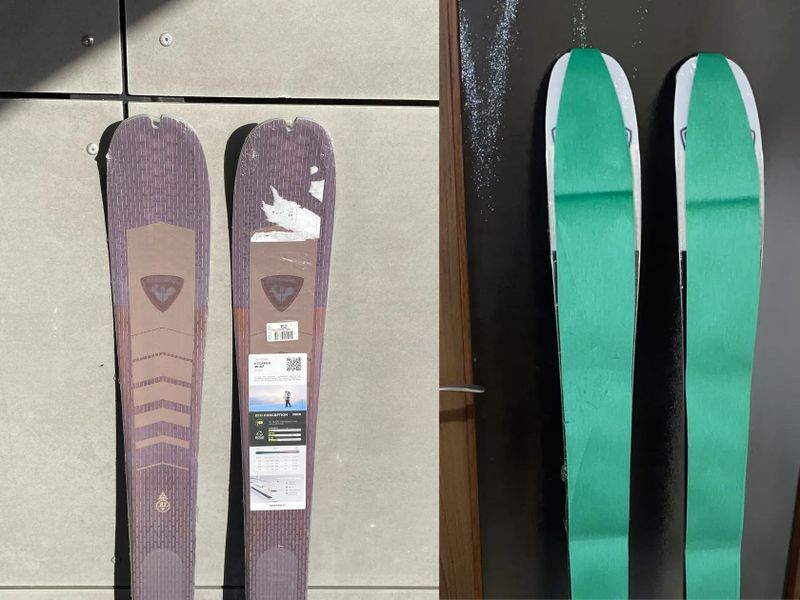 Skialpy, nové lyže a nové pásy, Rossignol ESCAPER W 87. Chybně koupená délka.