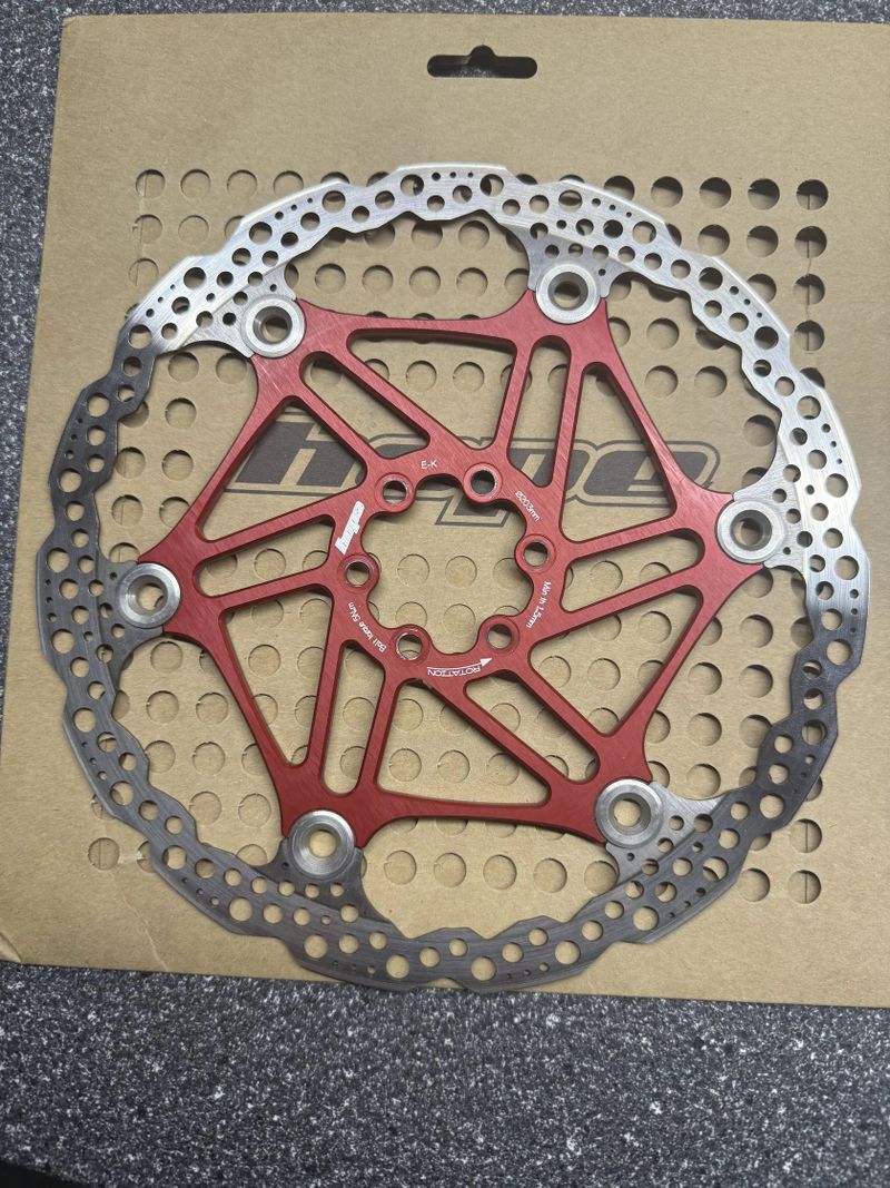 Brzdový kotouč Hope Floating 203mm červený