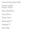 gravel/silniční řidítka STING ST-213 460mm