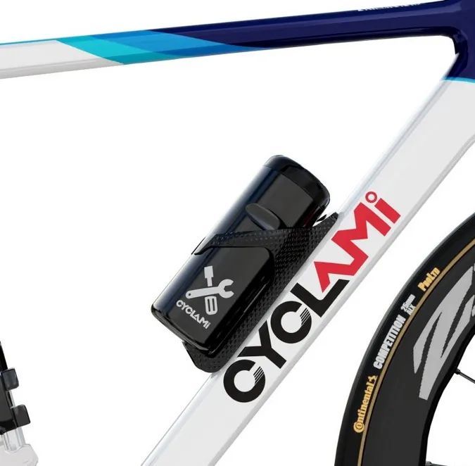 CYCLAMI láhev na nářadí na kolo + nářadí + duše