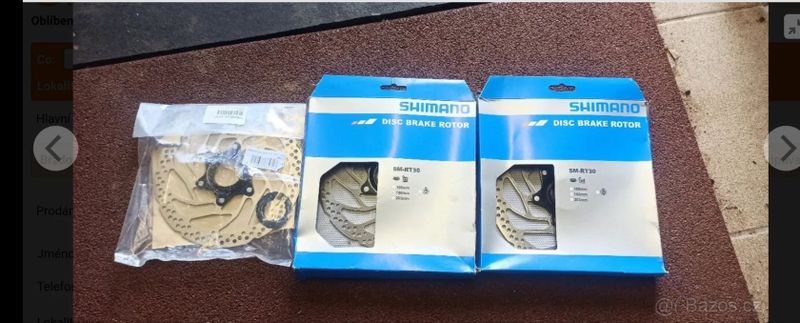Brzdové kotouče Shimano SM RT 30 180 mm