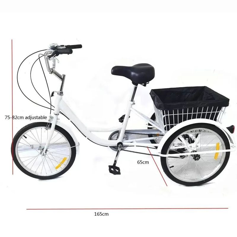 seniorská tříkolka s košíkem, 8 rychlostí