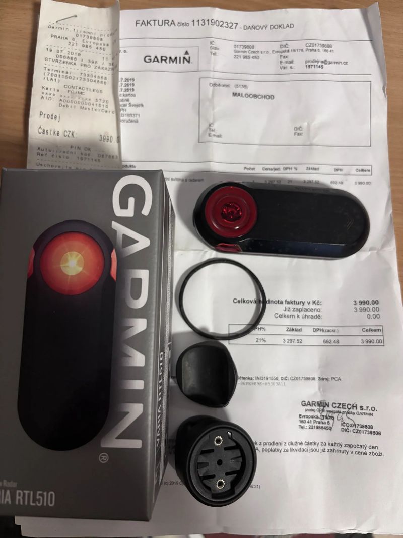 Prodám Garmin Radar Varia RTL510