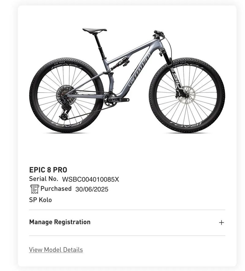2026 Specialized Epic 8 Pro Flight Attendant vel. L