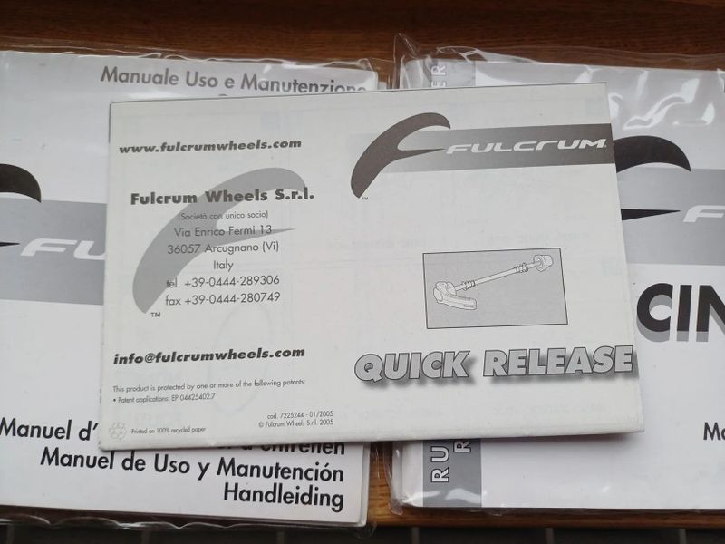 manuály ke kolům Fulcrum Racing Speed