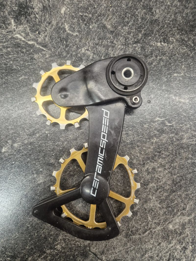 Vodítko přehazovačky Ceramic Speed OSPW X Coated pro Sram Eagle AXS - gold