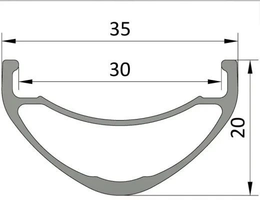 Ráfek Müller's 32"/686 32d, šířka 30mm alu