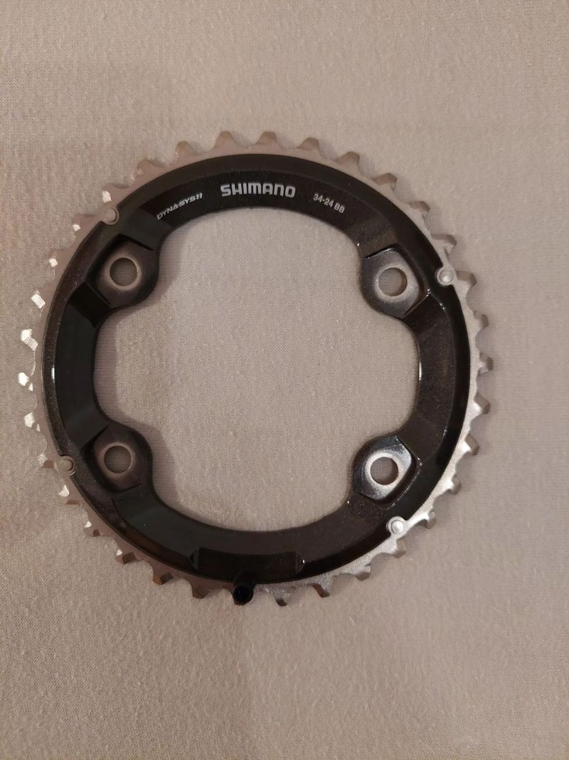 Prodám převodníky Shimano Deore XT FC-M8000 2x11s, 34T a 24T.