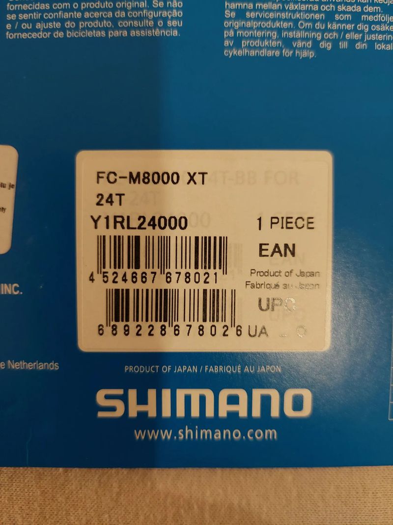 Prodám převodníky Shimano Deore XT FC-M8000 2x11s, 34T a 24T.