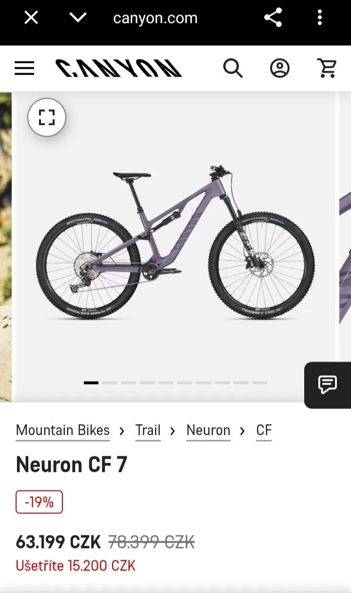 Celoodpružené kolo CANYON CF 7, model roku 2025