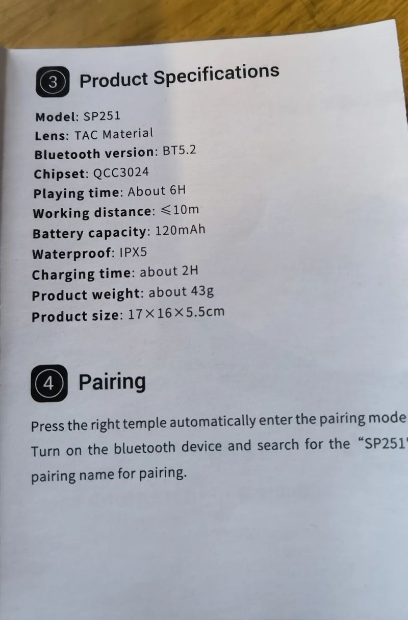 Fotochromatické brýle Rockbros s vestavěnými Bluetooth sluchátky