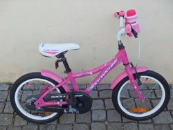 dětské kolo Rock Machine Dark Angel 16 pro výšku 100-115cm, věk 4-5 let; po servisu + dárek