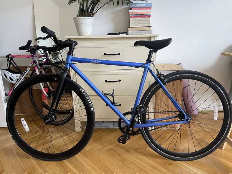 Městské kolo Herka Furioso singlespeed, modrá