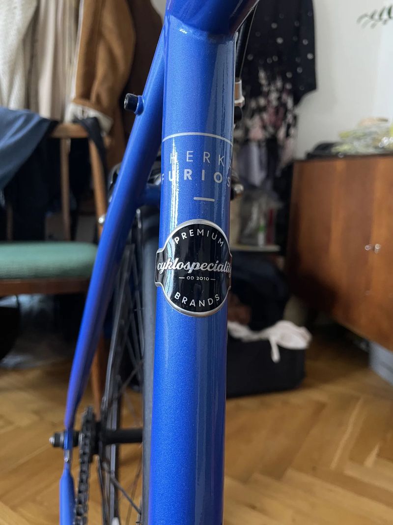 Městské kolo Herka Furioso singlespeed, modrá