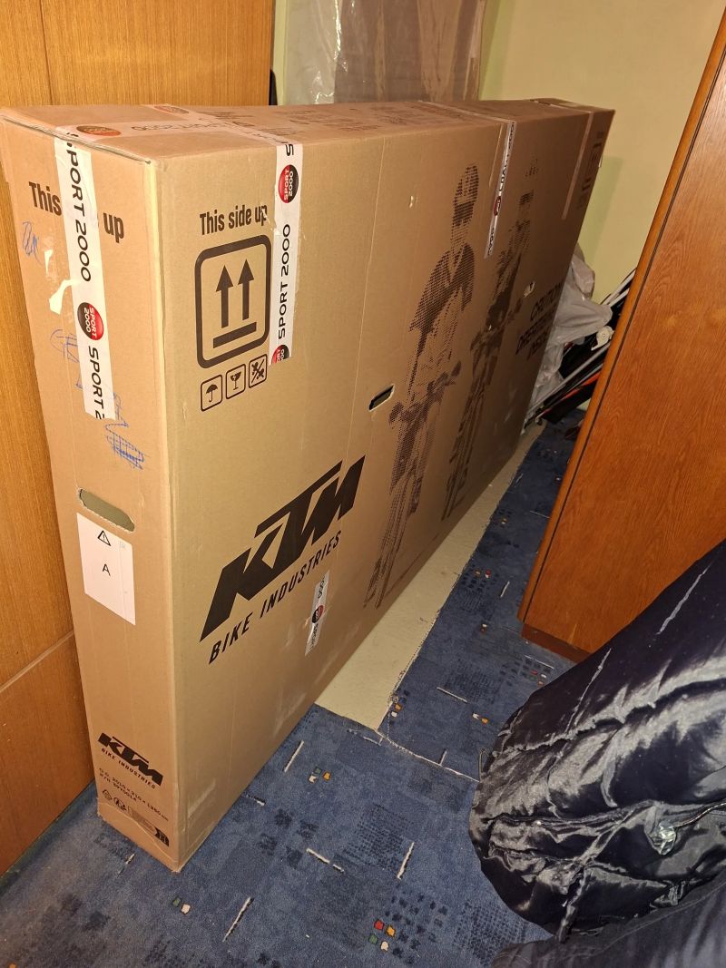 Papírový přepravní box na kolo 200x125x20 cm