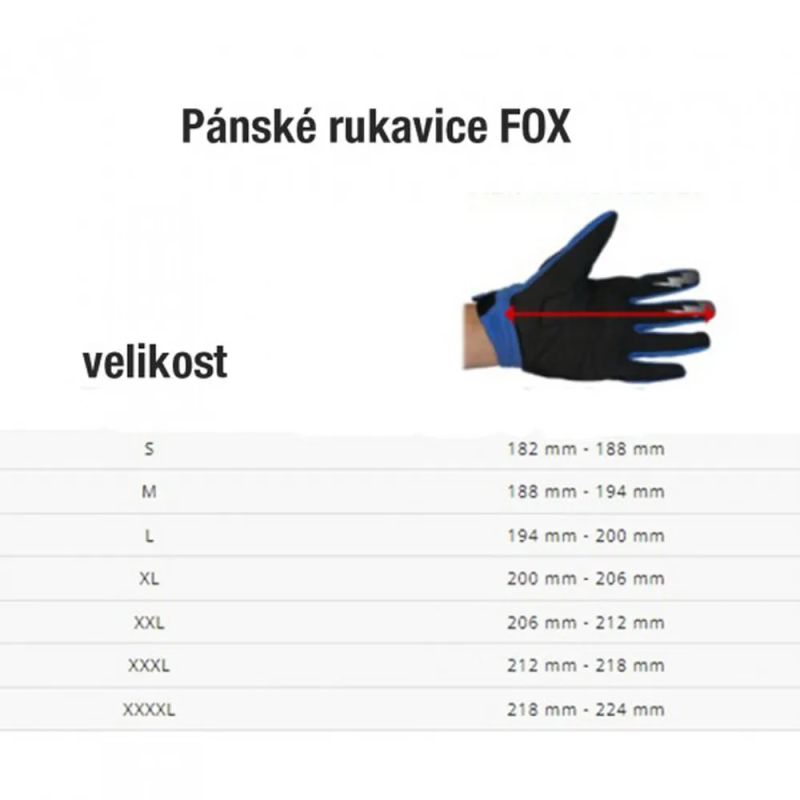 Rukavice - FOX Defend Glove 2025 - Black - velikost S 