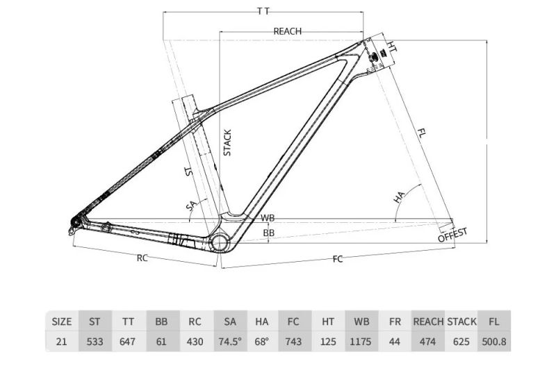 Nový karbonový MTB rám Spcycle 29" Boost vel. 21"