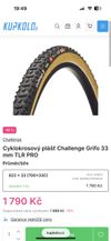 2x Cyklokrosový plášt Challenge Grifo TLR PRO 700x33C