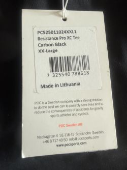 POC Resistance Pro XC Tee Carbon Black XX-Large