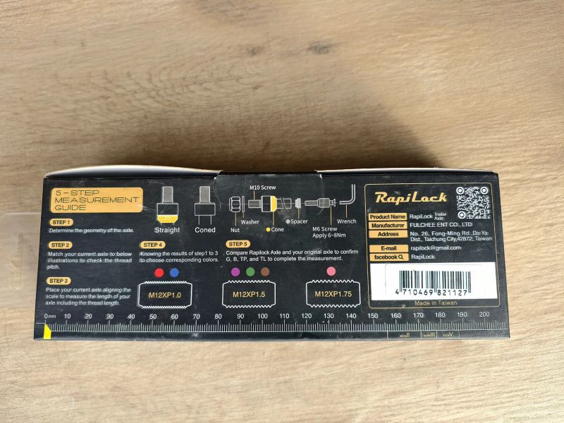 Rapilock Road Disc pevná osa k dětským vozíkům 12x142 mm