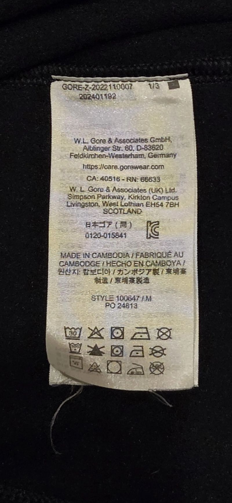 GORE C3 Thermo Jersey - vel. XL - L