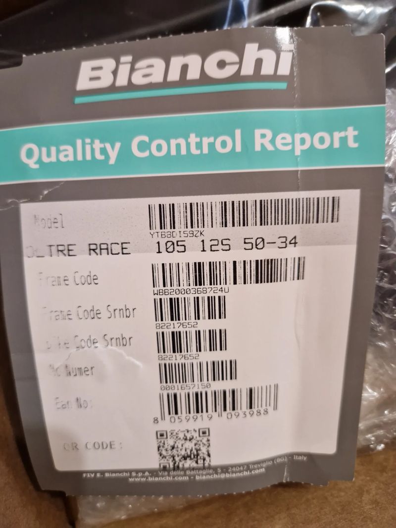NOVÉ Bianchi Oltre Race 105