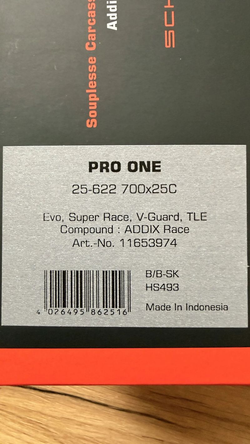 Schwalbe Pro ONE, Evo, Super Race, Addix Race, V-Guard tubeless easy