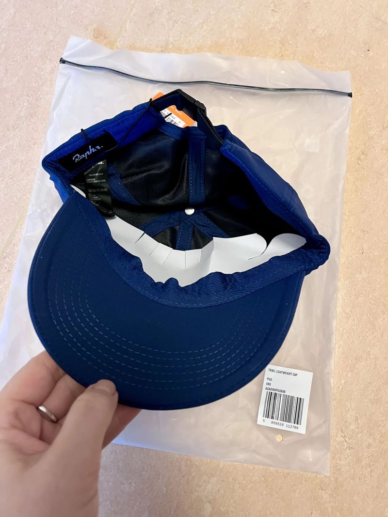 Nová cyklistická čepice Rapha Trail Lightweight Cap - Navy/Orange