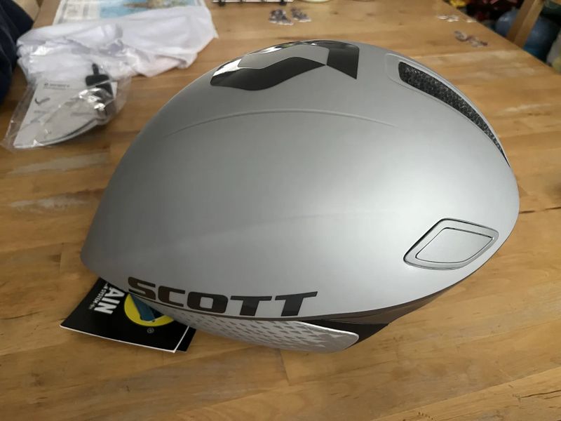 SCOTT Split Plus (CE) časovkárská helma vel. S/M 52-58cm - stříbrná 