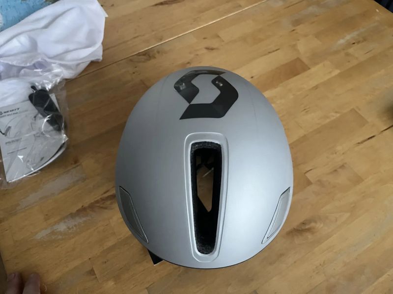 SCOTT Split Plus (CE) časovkárská helma vel. S/M 52-58cm - stříbrná 