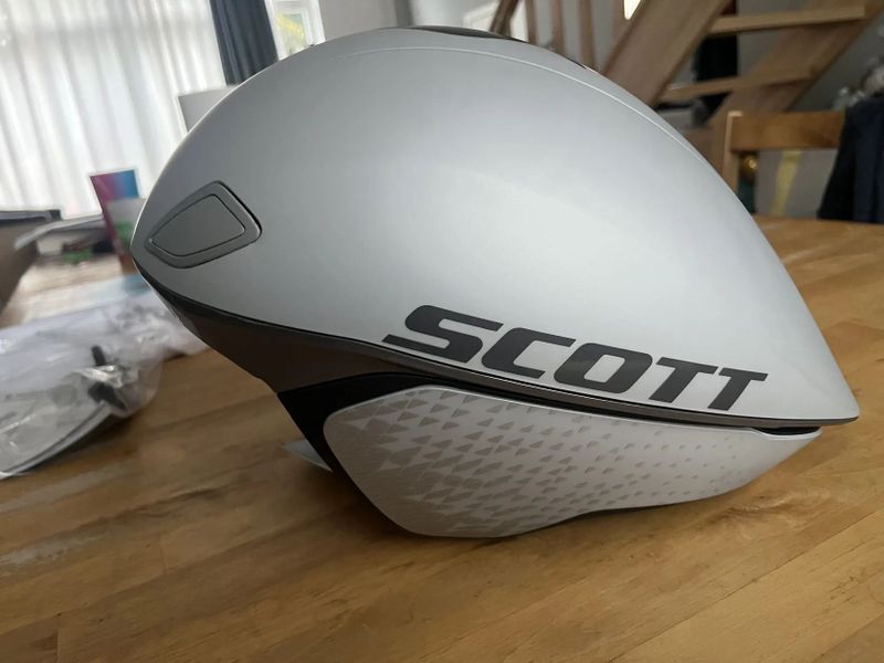 SCOTT Split Plus (CE) časovkárská helma vel. S/M 52-58cm - stříbrná 