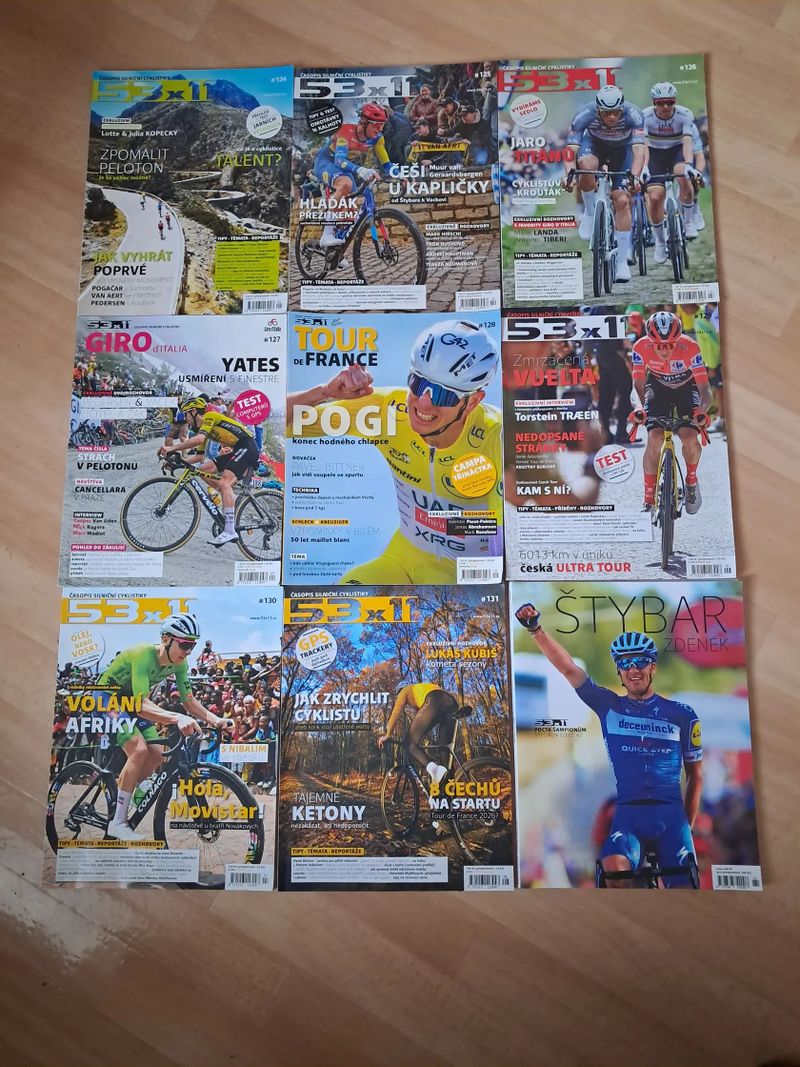 časopisy 53x11 a VELO - 2024, 2025 /cena za ročník