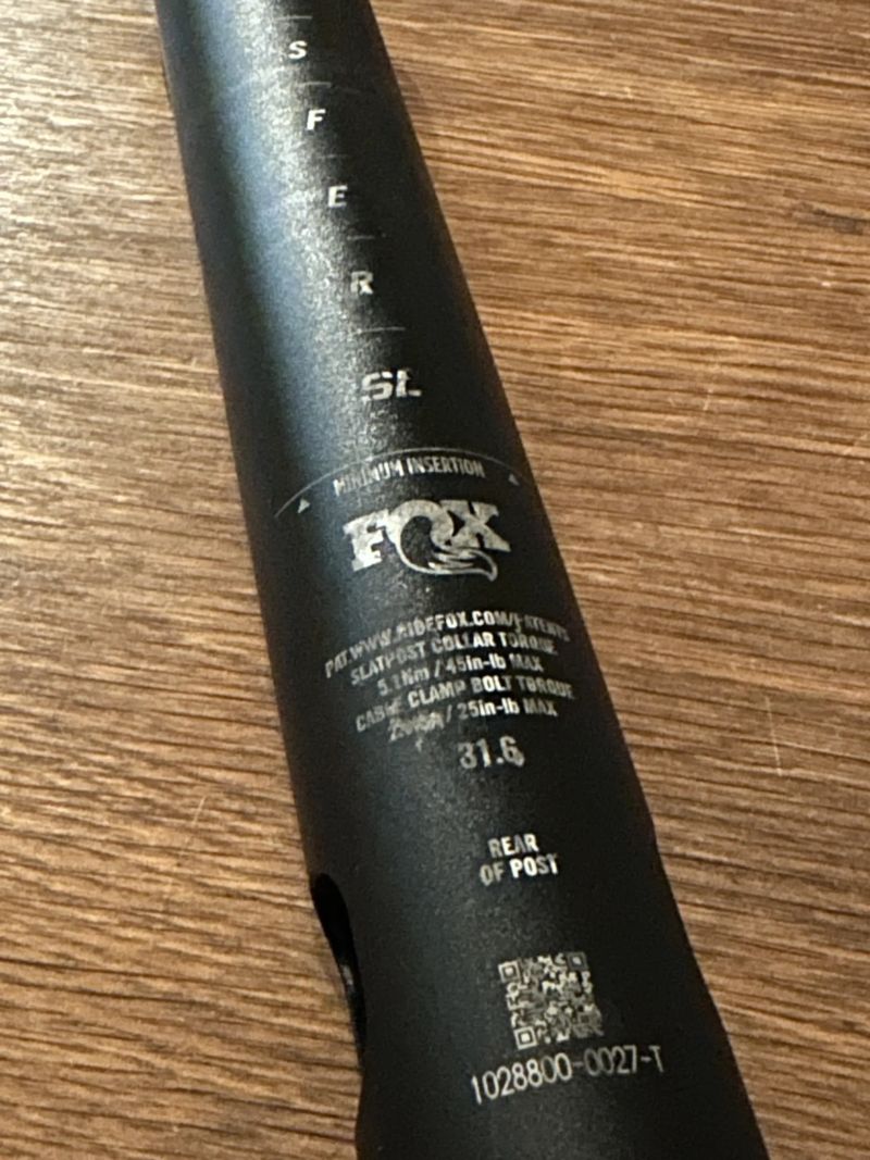 Teleskopická sedlovka Fox Transfer SL 100mm 31.6