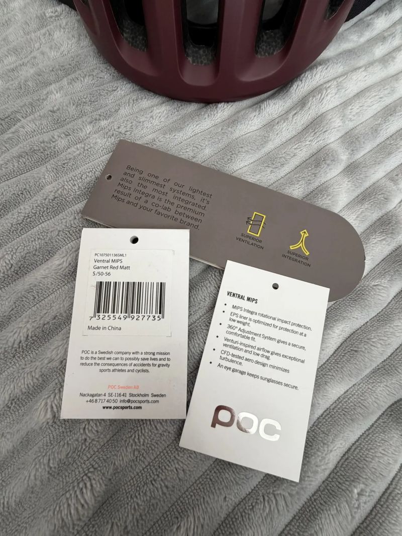 POC VENTRAL MIPS GARNET RED MATT - vel. S 50/56