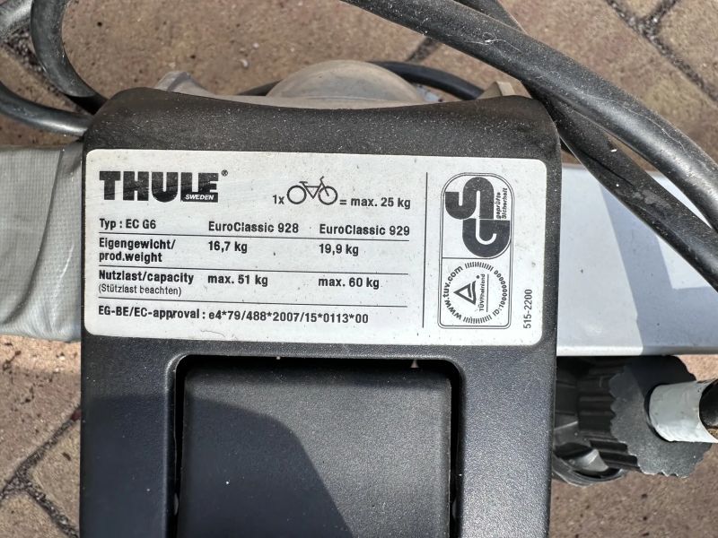 Prémiový nosič 4 kol Thule EuroClassic G6 929 – i pro elektrokola