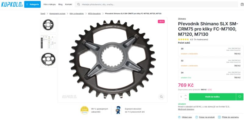 Převodník Shimano SLX 30z (1x12)