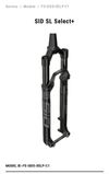 Rock Shox Sid SL Select+ Charger 2 RL + páčka OneLoc
