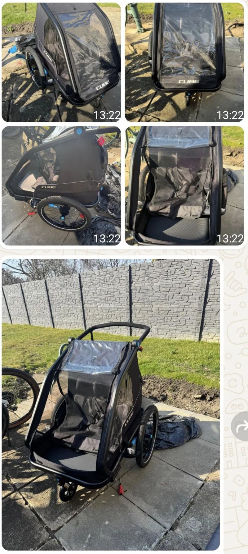 Dětský vozík za kolo CUBE Kids Trailer Double CMPT