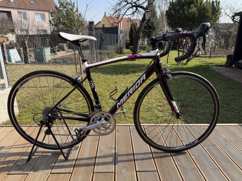 Silniční kolo Merida Ride 91 Juliet vel. S – karbonová sedlovka, neřezaný komín vidlice