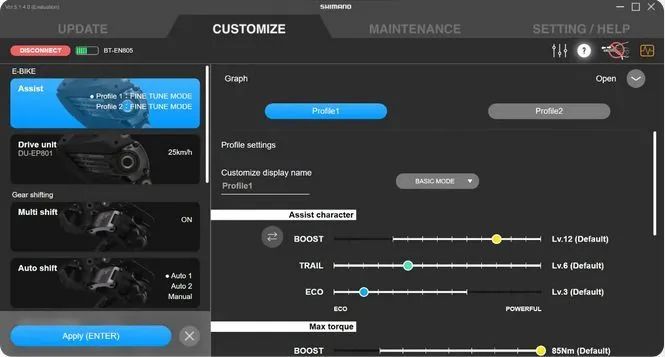 Shimano Chiptuning (odblokování EP801)