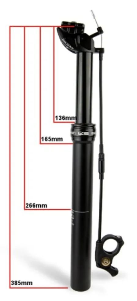 Teleskopická sedlovka Kind Shock ETEN Remote 100/385, průměr 30,9 mm