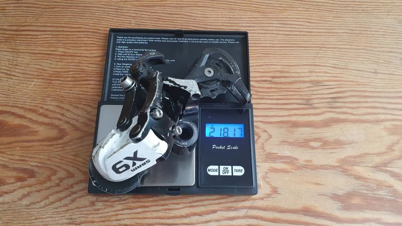 Sram x9 přehazovačka a řadicí páčky sram x7